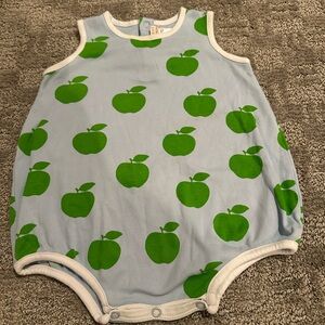 The Beaufort Bonnet Company Blue and Green Apple One Piece